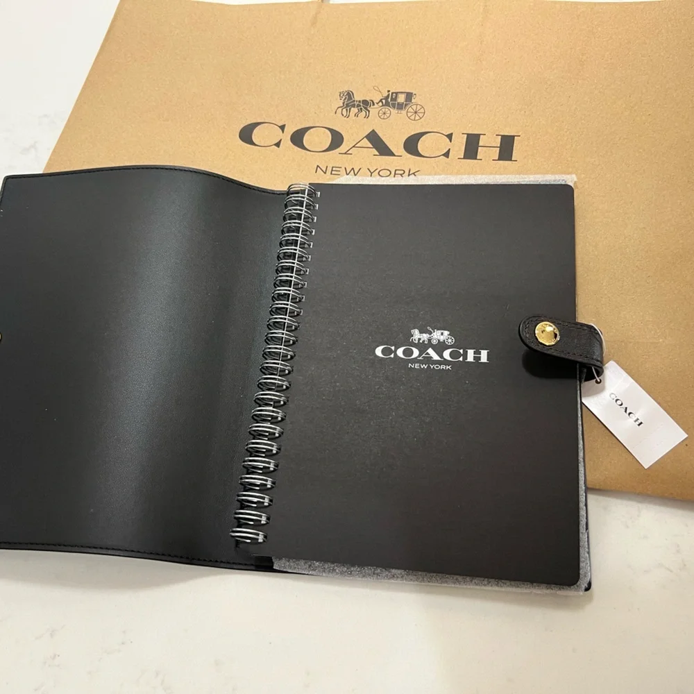 Coach Black and Gold Signature Journal